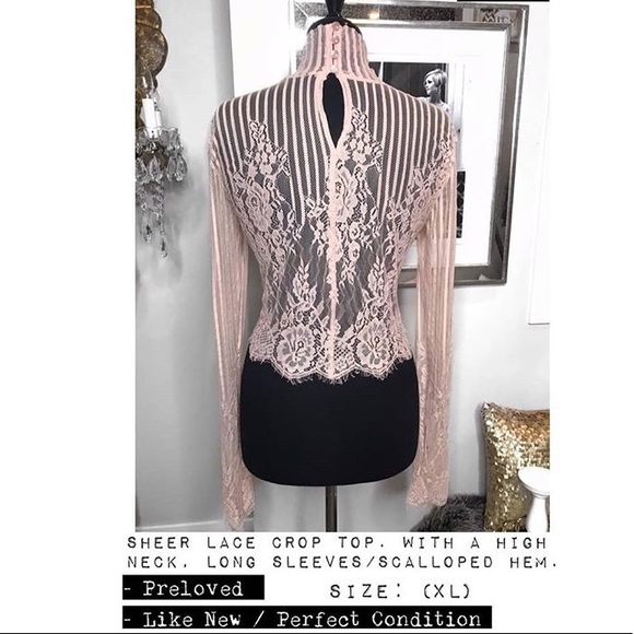 MOTEL - BLUSH LARA LACE TOP - Picture 4 of 6